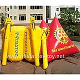 Inflatable Swim Buoys, Triangular Shape Marker Floating for Advertising