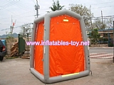Outdoor emergency decon shower system for 1 man
