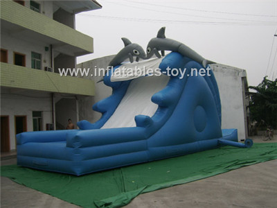 Inflatable dolphin slide,CLI-1010