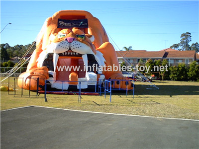 Inflatable tiger slide,CLI-1003