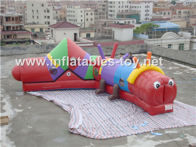 Inflatable Caterpillar Slide Obstacle Course,OBS-113