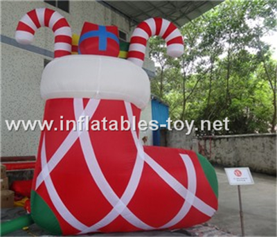 Inflatable christmas shoes for decorations,CHR-1011